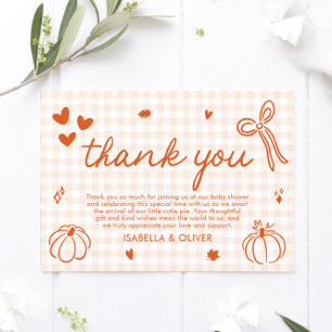 Fall Whimsical A Little Pumpkin Danke Karte