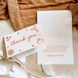 Fall Whimsical eine kleine Süsse Pie Baby Dusche Dankeskarte