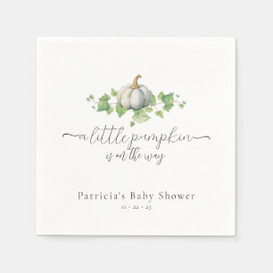 Fall White Pumpkin Baby Dusche Napkins Serviette