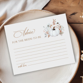 Fall White Pumpkin Brautparty Advisor Card