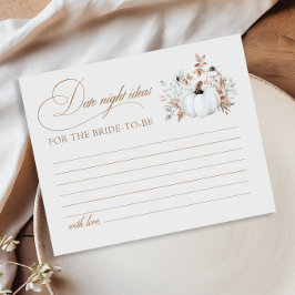 Fall White Pumpkin Brautparty Date Night Ideas