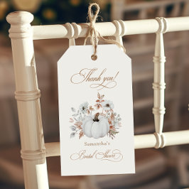 Fall White Pumpkin-Brautparty Geschenkanhänger
