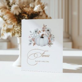 Fall White Pumpkin Favorits Sockelschild