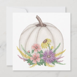 Fall White Pumpkin Feiertagskarte