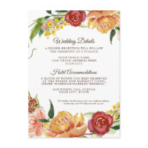 Fall White Pumpkin Floral Burgundy Wedding Details