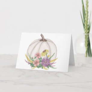 Fall White Pumpkin Karte