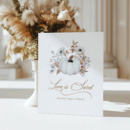 Fall White Pumpkin-Liebe ist süß Sockelschild