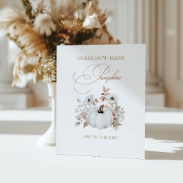 Fall White Pumpkin Ratings Wie viele Kürbis Sockelschild