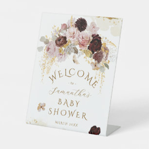 Fall Wildblume Floral Baby Dusche Empfang Sockelschild