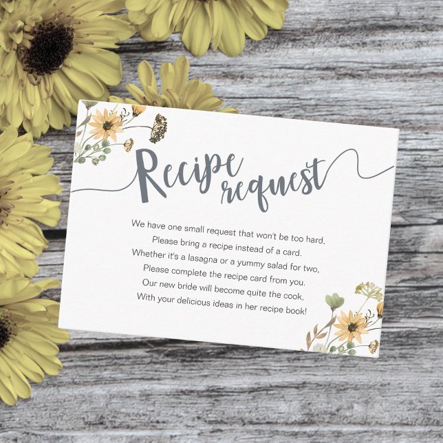 Fall Wildblume Mason Jar Rezept Anfrage Begleitkarte (Von Creator hochgeladen)