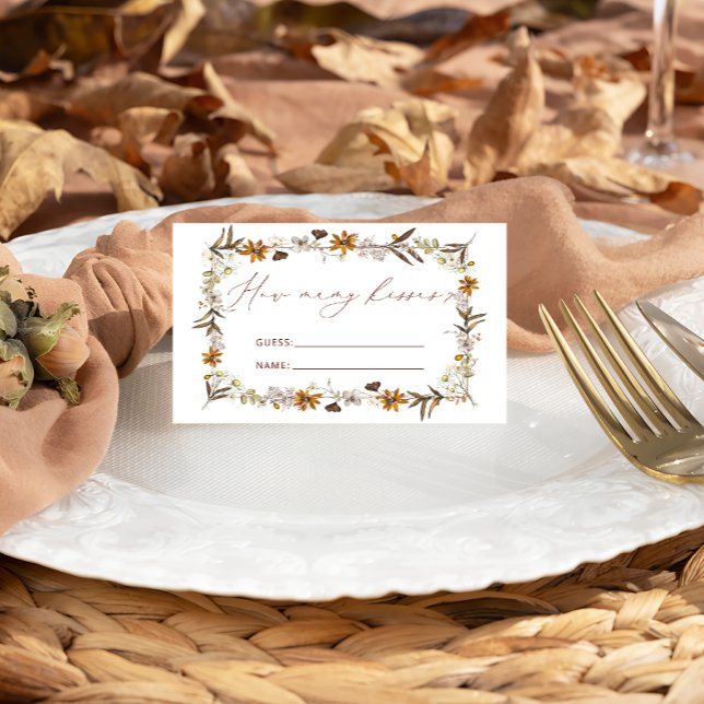 Fall Wildblume schätzen, wie viele Kisses Bridal S Begleitkarte (Von Creator hochgeladen)