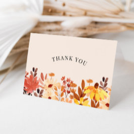 Fall Wildblume Terracotta Vielen Dank Dankeskarte