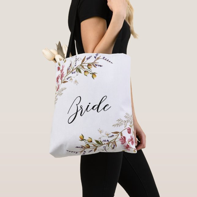 Fall Wildblumen Elegante Script Bride (Von Nahem)