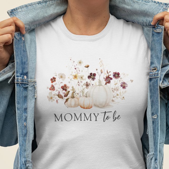 Fall Wildflower Baby Shower Mommy To Be Tri-Blend Shirt (Von Creator hochgeladen)