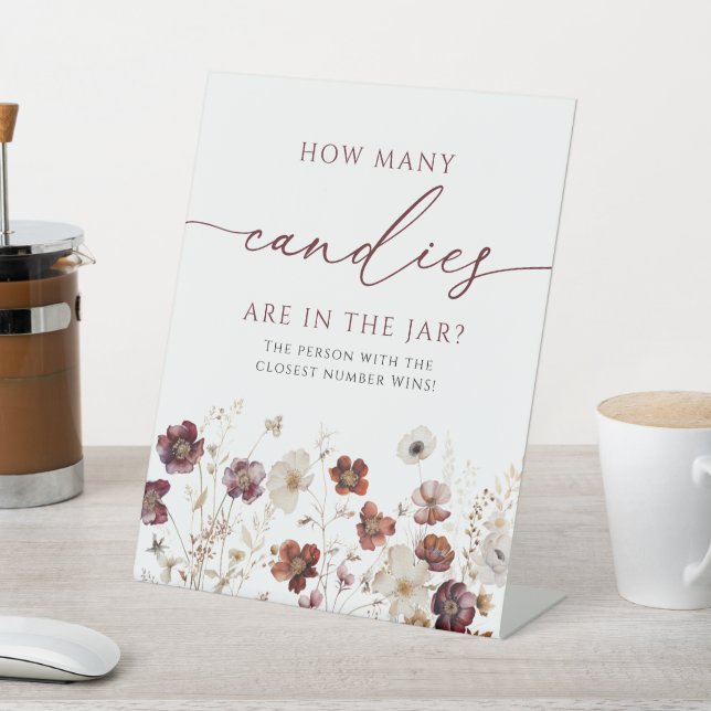 Fall Wildflowers How Many Candies Are In The Jar  Sockelschild (In SItu)