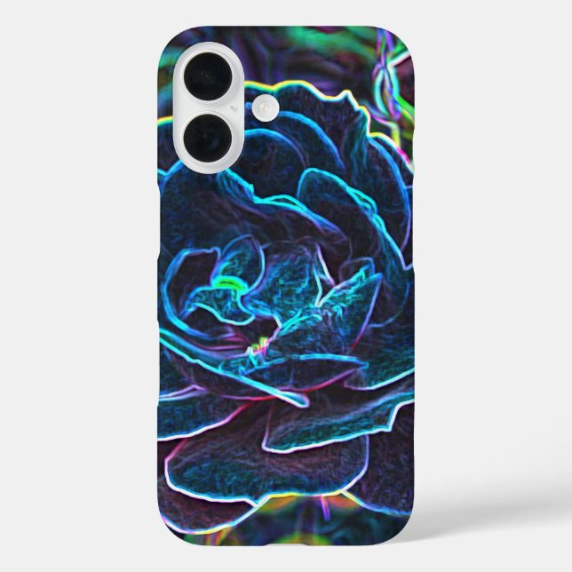 Fall Wirbel Blue Neon Rose Case-Mate iPhone Case-Mate iPhone Hülle (Rückseite)