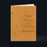 Fall Wirbel Grandson Birthday Karte<br><div class="desc">Geburtstagskarte für Enkel mit einem Herbst Geburtstag mit orangefarbenen Wirbel Design und nachdenklichen Vers.</div>