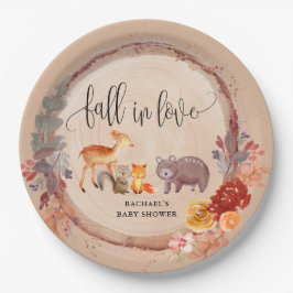Fall Woodland Animals Baby Dusche Gefallen Pappteller