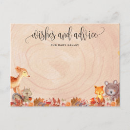 Fall Woodland Animals Babyduschkarte Postkarte