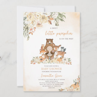 Fall Woodland Babydusche Einladung