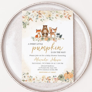 Fall Woodland Babydusche Einladung