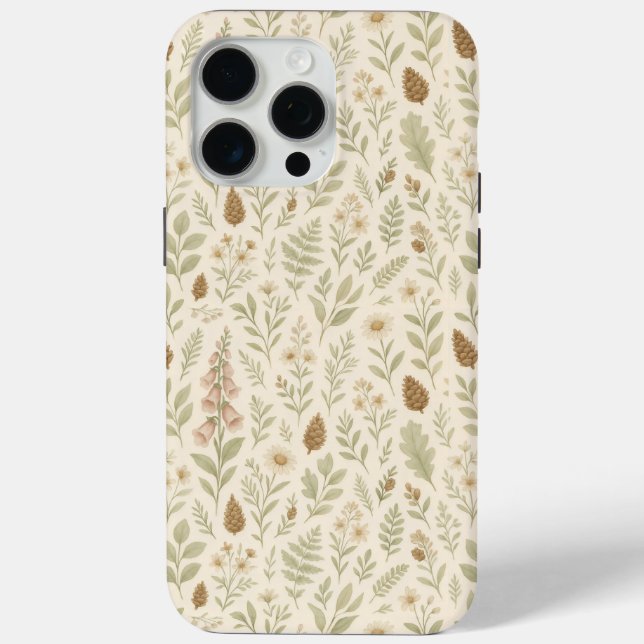 Fall Woodland Botanisches Muster | Herbstträume Case-Mate iPhone Hülle (Rückseite)