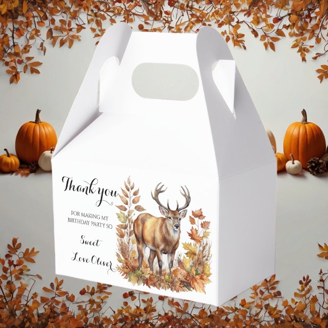 Fall Woodland Deer Animal Forest Baby Dusche Geschenkschachtel (Von Creator hochgeladen)