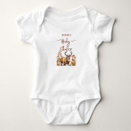 Fall Woodland Deer Baby Showballon Strampler