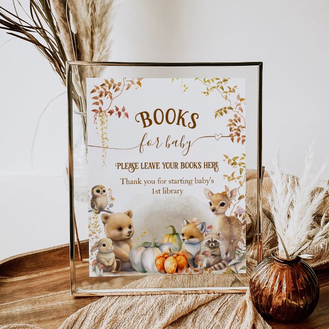 Fall Woodland Little Pumpkin Baby Showbook Poster (Von Creator hochgeladen)