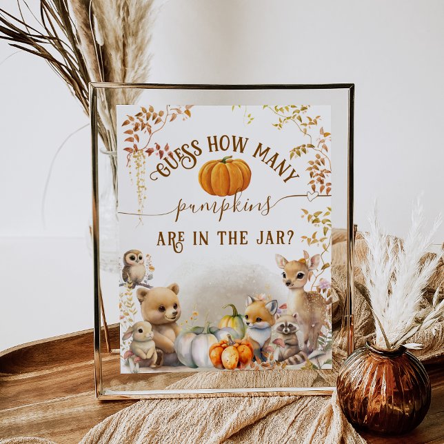 Fall Woodland Little Pumpkin Baby Showspiel Poster (Von Creator hochgeladen)