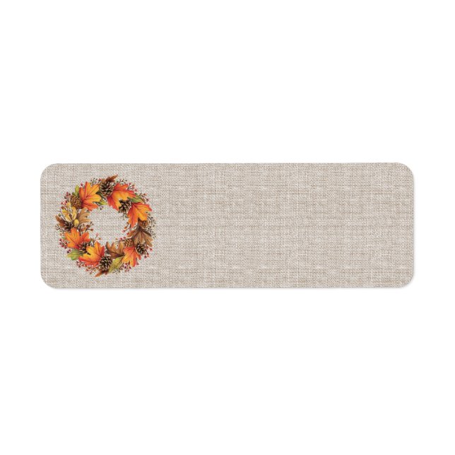Fall Wreath Address Labels (Vorne)