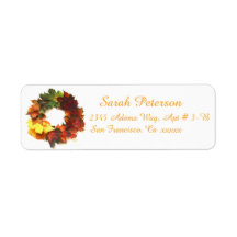 Fall Wreath Address Labels