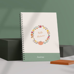 Fall Wreath-Notebook Notizbuch