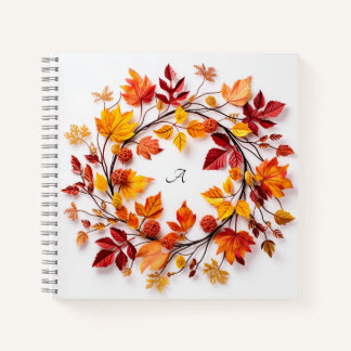 Fall Wreath-Notebook Notizbuch