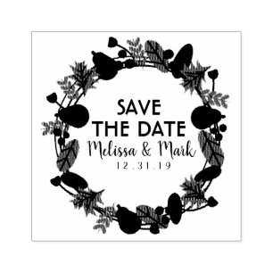 Fall Wreath Save the Date Hochzeitsklebstoff Gummistempel