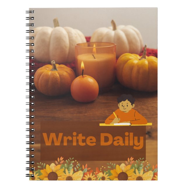 Fall Writing Notebook - Boy Notizblock (Vorderseite)