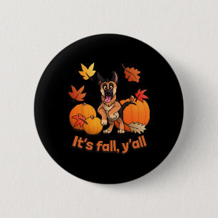 Fall Yall German Shepherd Puppy Button