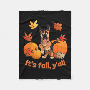 Fall Yall German Shepherd Puppy Fleecedecke