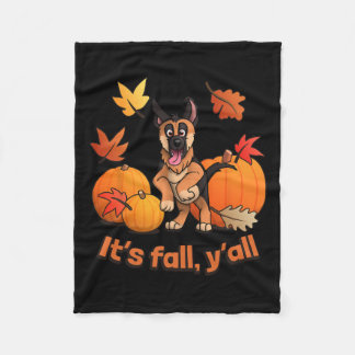 Fall Yall German Shepherd Puppy Fleecedecke