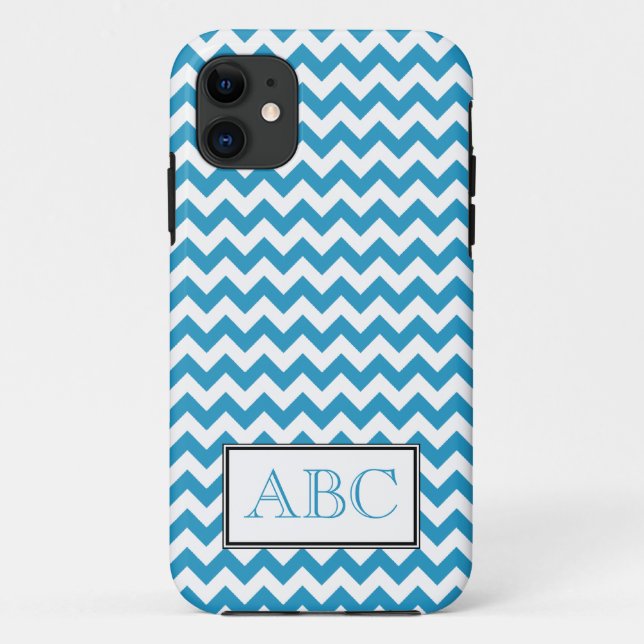 Fall Zickzack Blue & White iPhone 5 Case-Mate iPhone Hülle (Rückseite)
