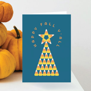 Fall zu Weihnachten Faltschachtel – Candy Corn Bau Karte