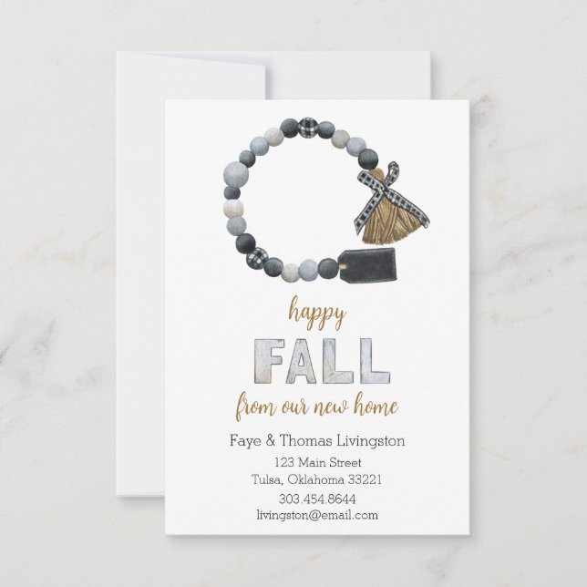 Fall Zuhause Wir haben Bewegung Ankündigung versch (Vorderseite)