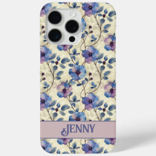 Fallabdeckung für blaue und rosa florale iPhone Case-Mate iPhone Hülle