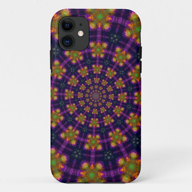Fallbeispiel: Royal Lila and Gold Kaleidoscope Case-Mate iPhone Hülle (Rückseite)