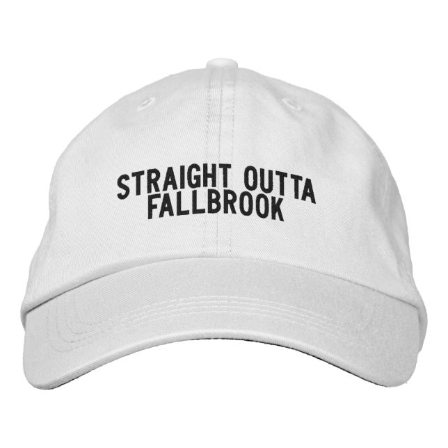 Fallbrook California Hat Bestickte Baseballkappe (Vorderseite)