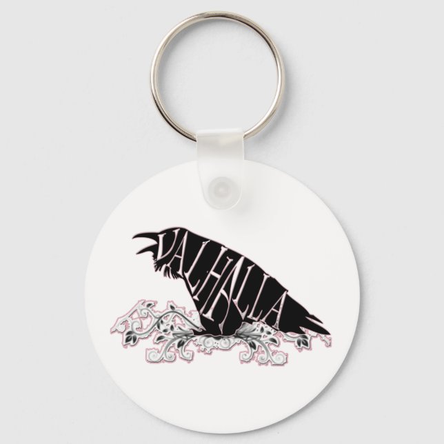 Fallegur Raven Valhalla Schlüsselanhänger (Vorderseite)