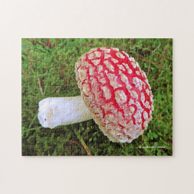 Fallen Agarius / Amanita Muscaria Roter Pilz Puzzle (Horizontal)