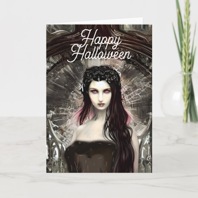 Fallen Angel | Dark Art Halloween Karte (Vorderseite)
