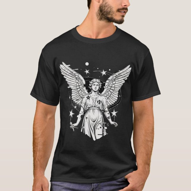 Fallen Angel - Dark Urban Graphic T-Shirt (Vorderseite)