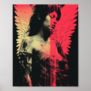 Fallen Angels Profil - Halbtonmuster-Poster Poster